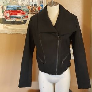 Short Black Classy Side Zip Jkt Sz M